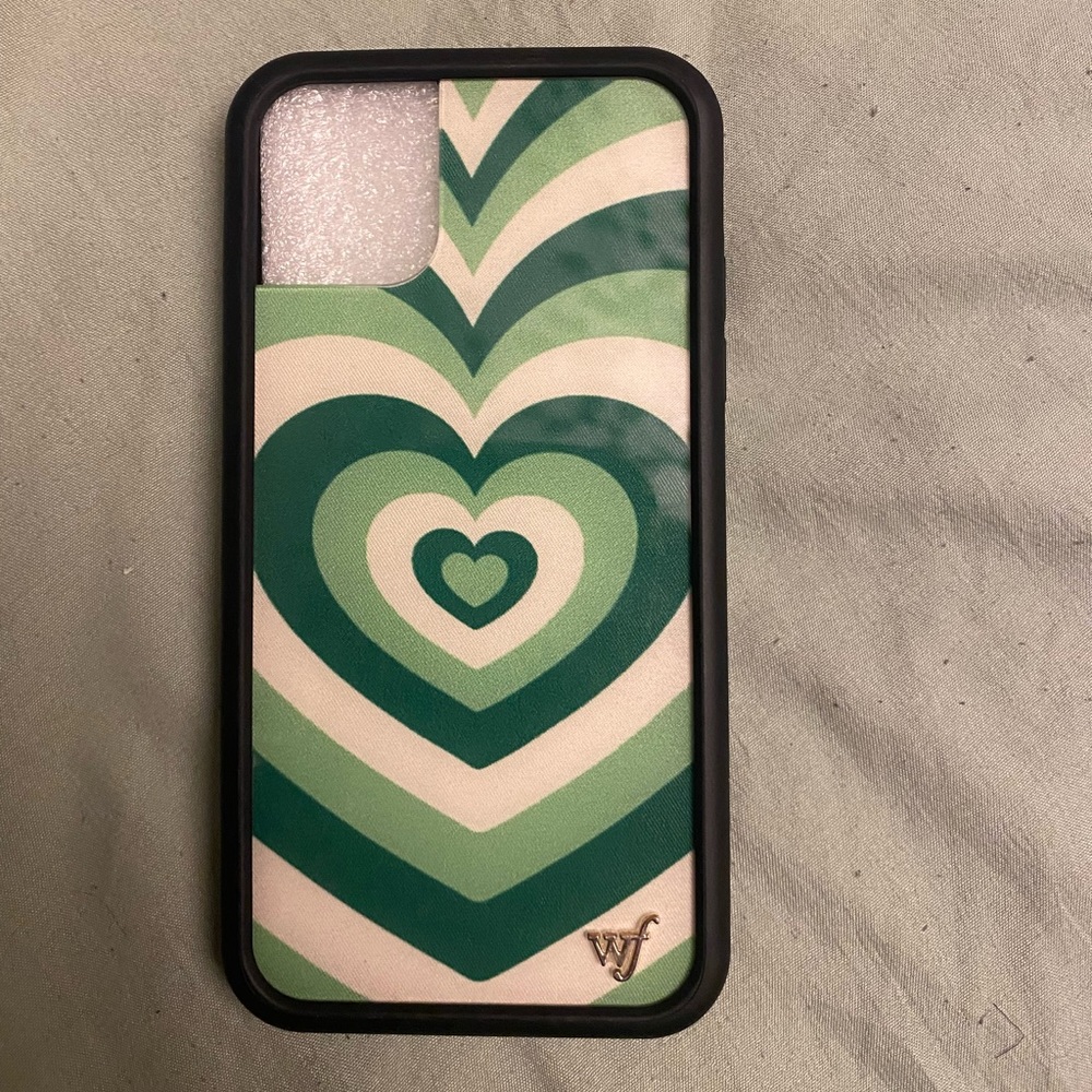 iPhone 11 Green Heart Wildflower Case